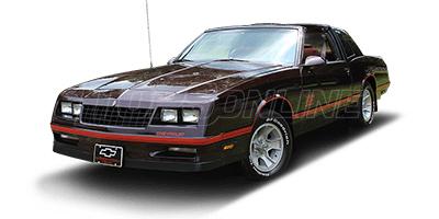 1982 thru 1988 Chevrolet Monte Carlo Coupe & T-Top